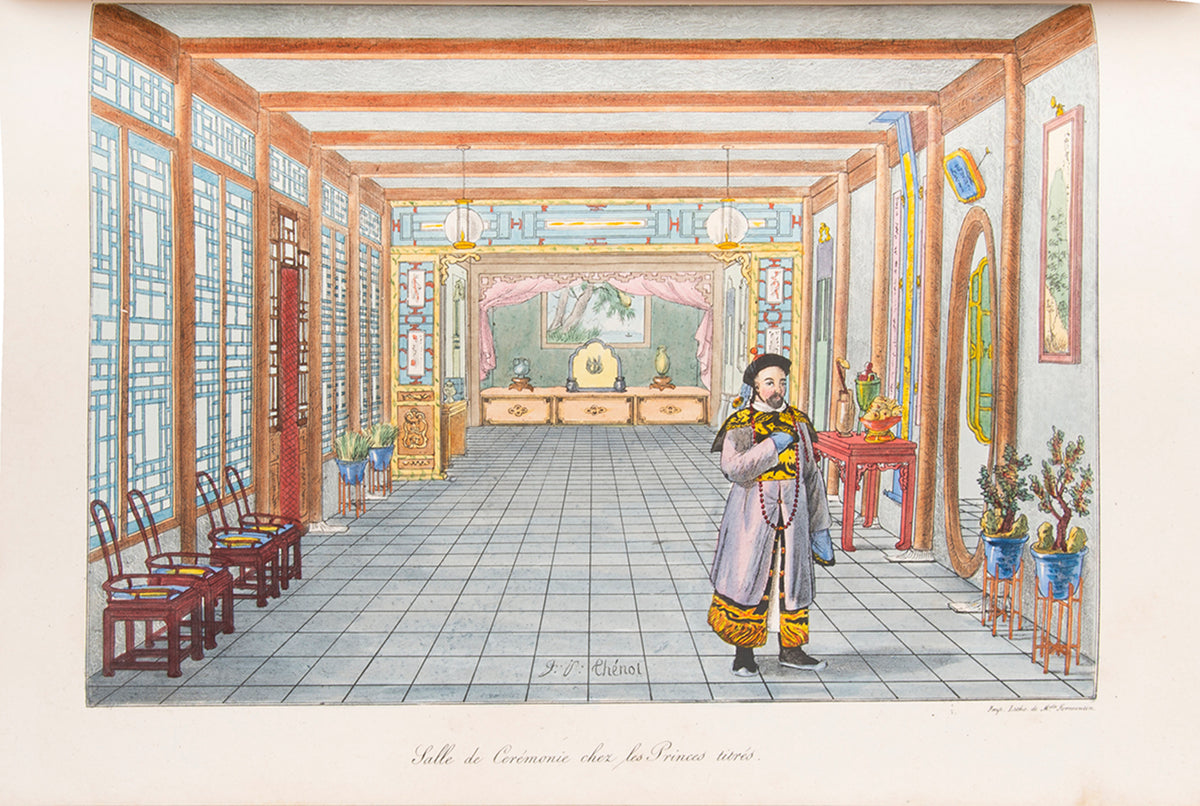 A superbly bound dopy of La Chine by Malpiere, a work which is seldom found complete.