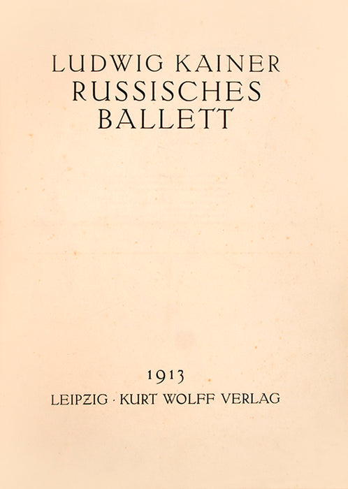 Russisches Ballet [Russian Ballet].