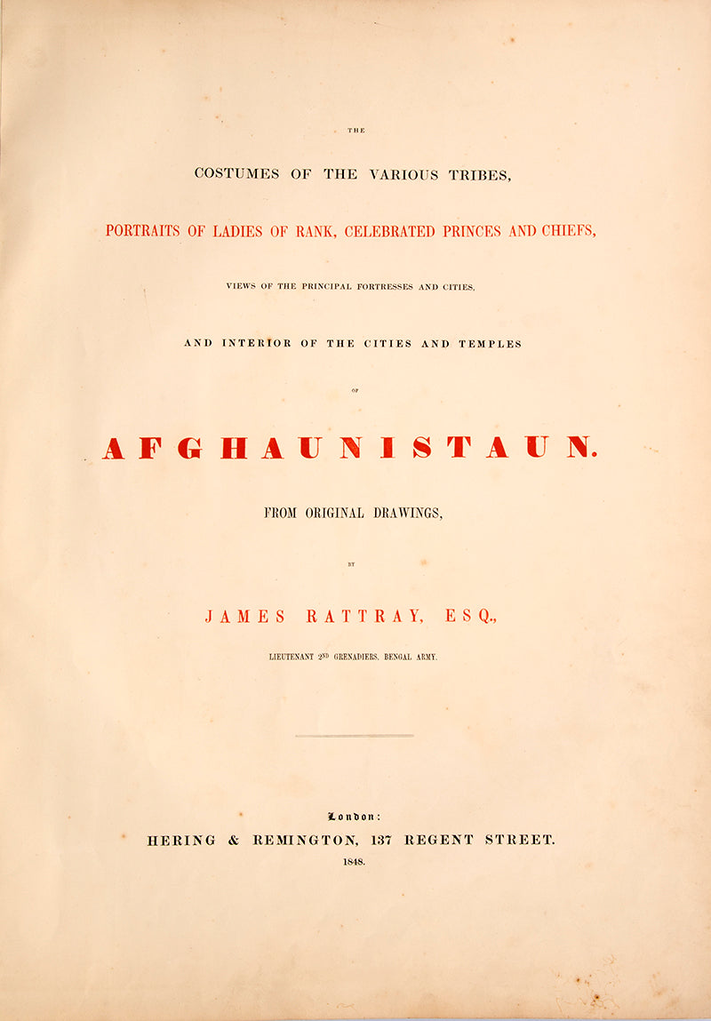 Rattray's is the finest illustrated book on Afghanistan, of great value for showing us the ways of life and customs of the country