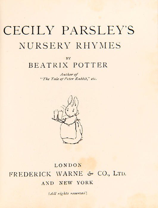 Cecily Parsley's Nursery Rhymes.