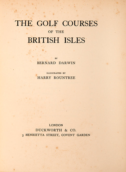 The Golf Courses of the British Isles.