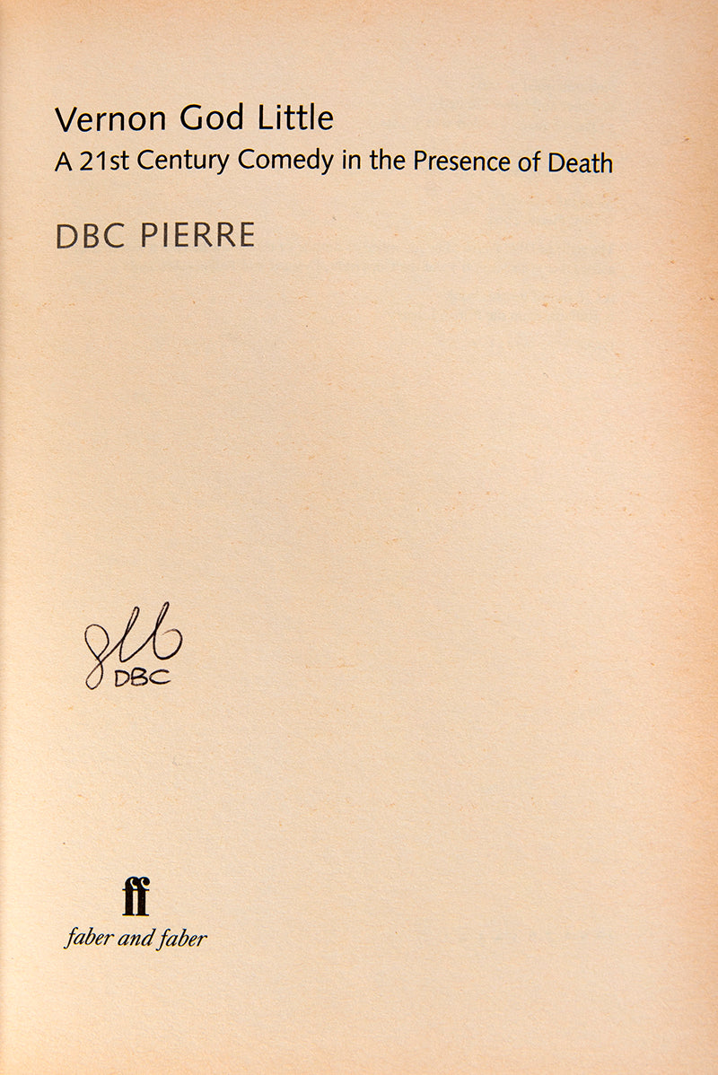 First edition of the author's first novel, signed by him on the title page.