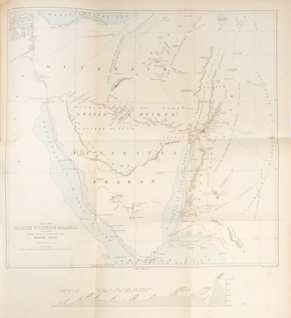 First edition of The late Dr. Charles Beke's discoveries of Sinai in Arabia, the account of Charles Beke's final 1874 expedition to Mount Sinai.