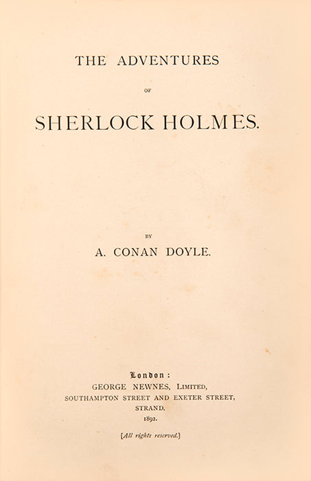 The Adventures of Sherlock Holmes [with] The Memoirs of Sherlock Holmes.