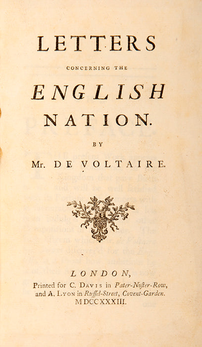 Letters Concerning the English Nation.