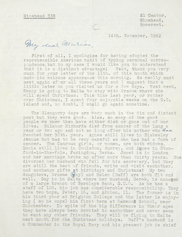 The Glass Tower [with] Typed Letter Signed.