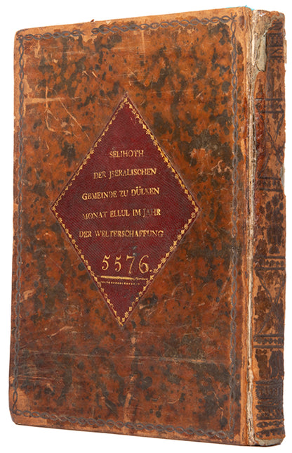 Ashkenazic rite prayer book containing penitential prayers for the whole year.