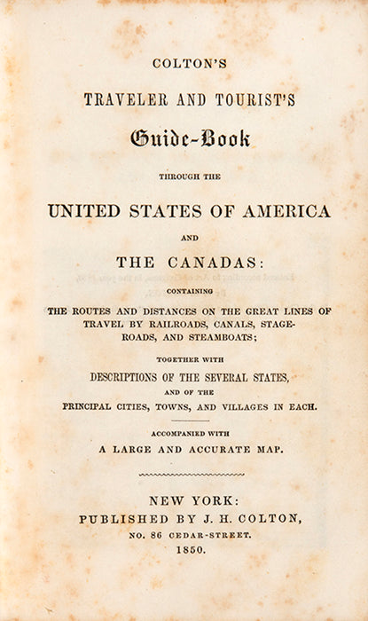 Traveler and Tourist's Guide-Book through the United States of America and the Canadas: