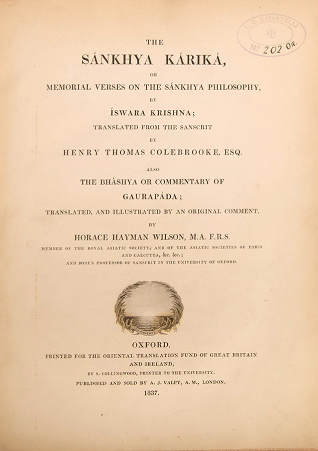 The first English translation of the Samkhyakarika by Ishvara Krishna (350 CE) and its most important commentary, the Bháshya, by Gaudapada. Alongside the translation is a full Sanskrit rendition of the original text.