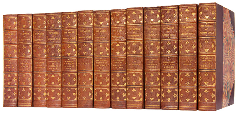The first American edition of Arthur Conan Doyle's collected works, number 101 of 1000 sets.