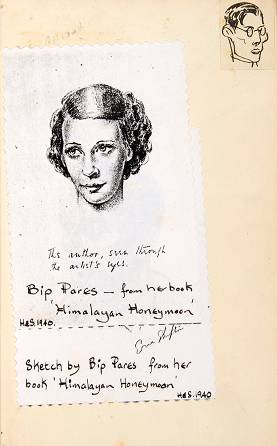 First edition with the letter from the author. With portrait done by Bip Pares