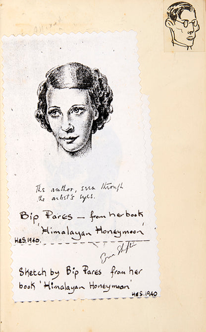 First edition with the letter from the author. With portrait done by Bip Pares