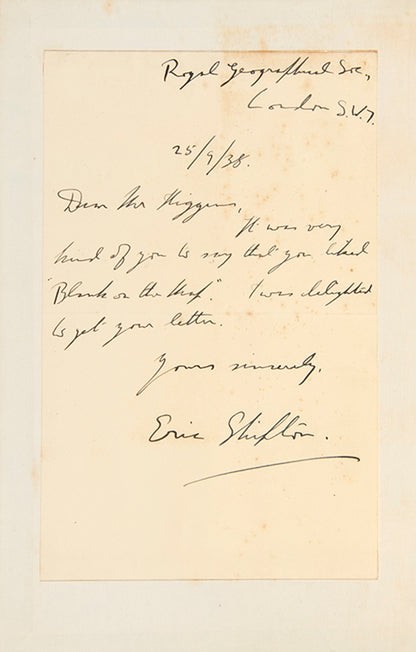 First edition with the letter from the author. With portrait done by Bip Pares