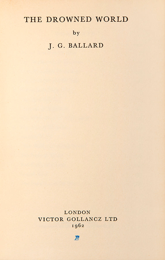 First UK edition of The Drowned World by J.G. Ballard.