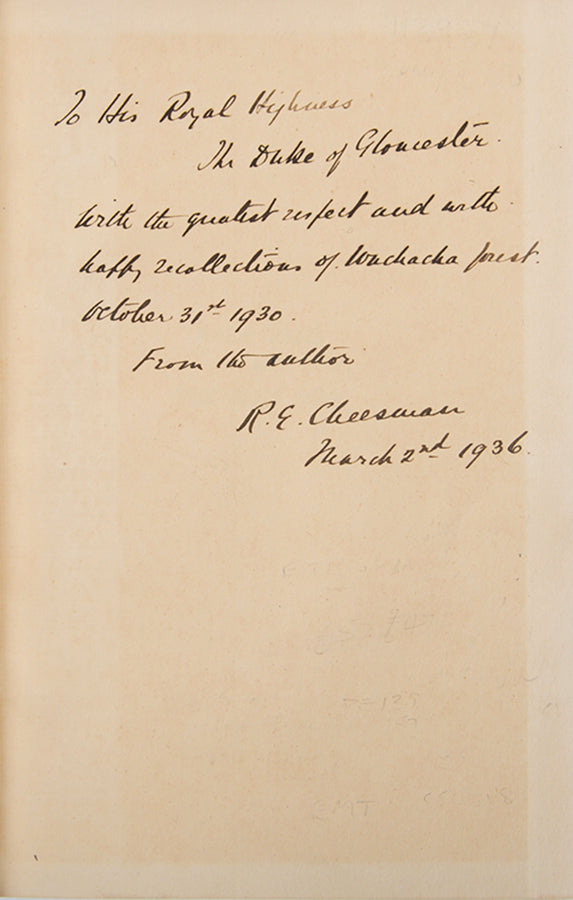 A fine presentation copy from the author. Cheesman was the H. M. Consul in North-west Abyssinia, and led this surveying expedition to Lake Tana