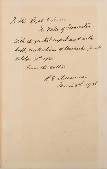 A fine presentation copy from the author. Cheesman was the H. M. Consul in North-west Abyssinia, and led this surveying expedition to Lake Tana