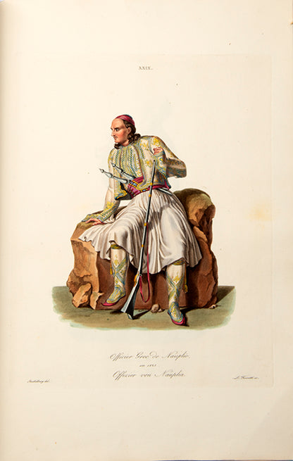 First German edition of Trachten und Gebrauche der Neugriechen by Otto Magnus Baron von Stackelberg.