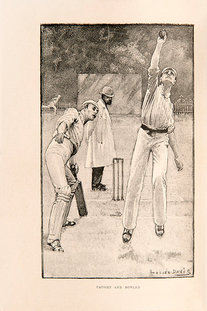 The Badminton Library guide to Cricket, with   contributions by A. Lang and W.G. Grace, handsoemly bound in hald red morocco by Sothern for Hatchards.