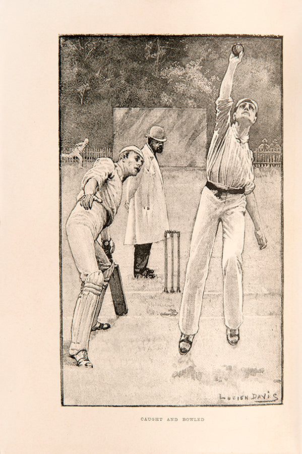 The Badminton Library guide to Cricket, with   contributions by A. Lang and W.G. Grace, handsoemly bound in hald red morocco by Sothern for Hatchards.
