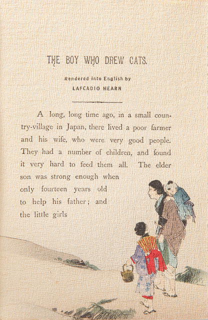 Japanese Fairy Tales, Hearn, including Boy who drew cats, Old woman who lost her dumpling, Chin Chin Kobakama, Goblin spider & Fountain of youth