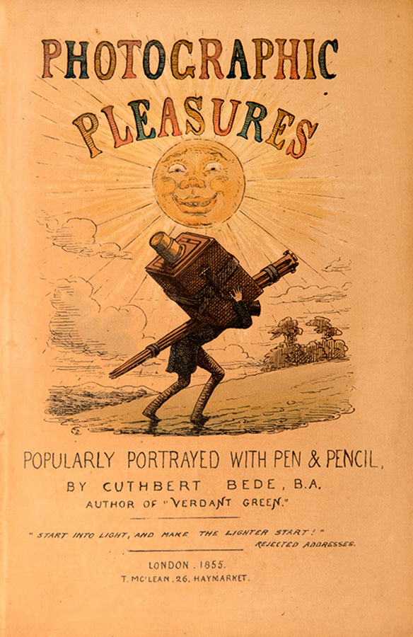 The first edition of Photographic Pleasures by Cuthbert Bede, containing 24 amusing hand-coloured plates depicting visual puns.