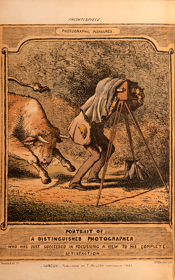 The first edition of Photographic Pleasures by Cuthbert Bede, containing 24 amusing hand-coloured plates depicting visual puns.