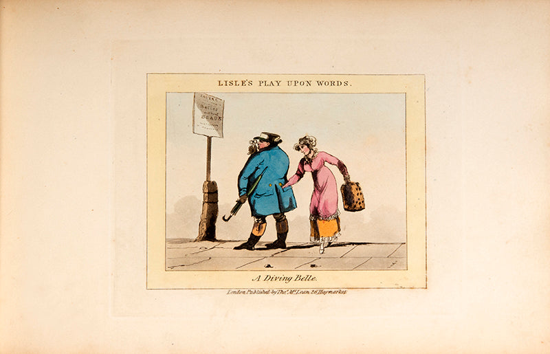 The first edition of Joe Lisle's play on words, containing fourty hand-coloured aquatints.