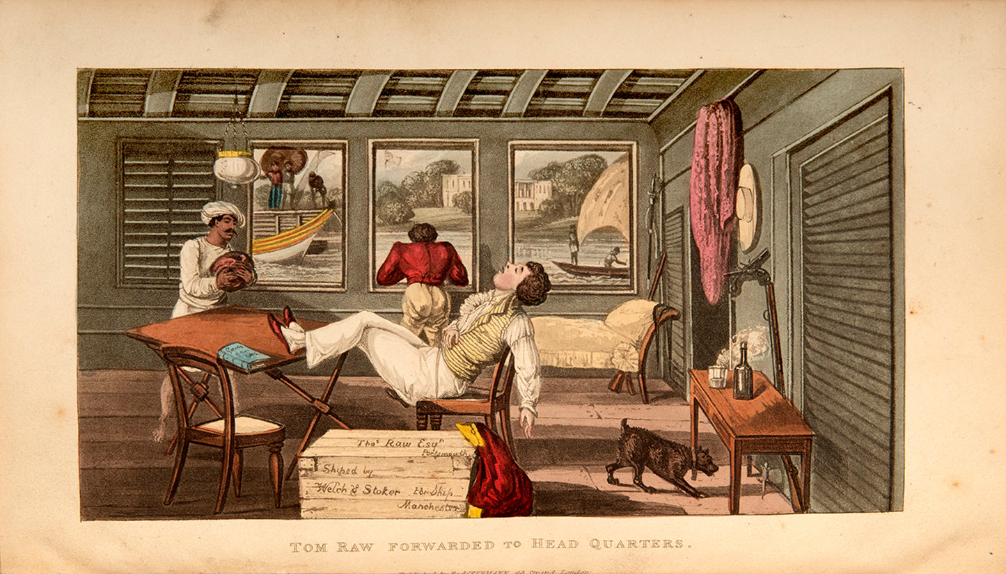 The first edition of Charles D'Oyly's Tom Raw, The Griffin containing 25 satirical hand-coloured plates.