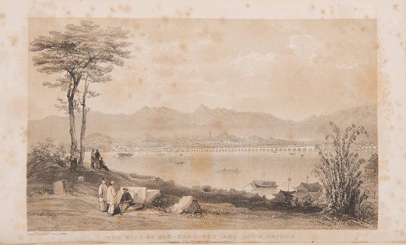 First edition of Robert Fortune's Three Years Wanderings in the Northern Provinces of China, recounting Fortune's travels between 1843 and 1845 in Kuangtung, Fukien, the Chekiang coast, and Shanghai.