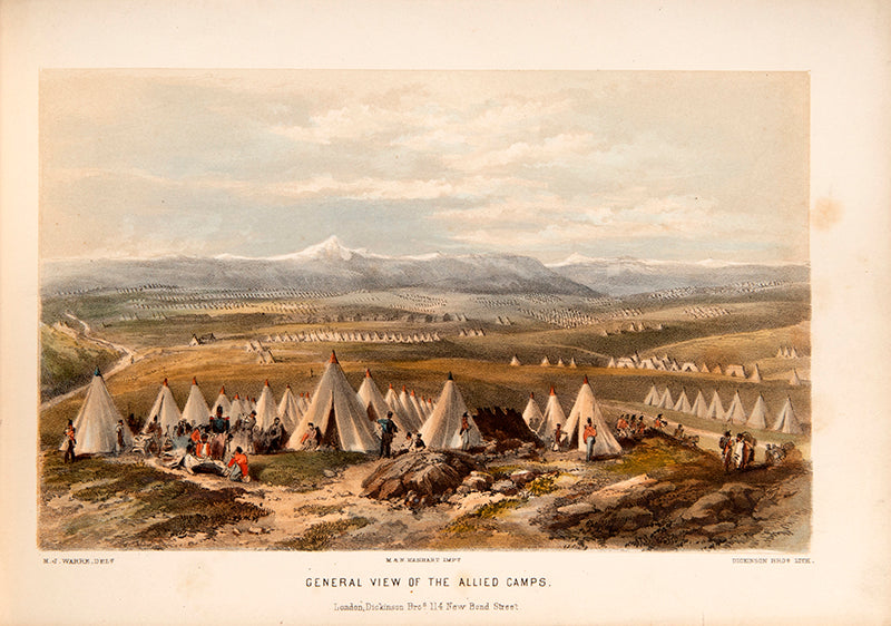 First edition of Sketches in the Crimea by Henry James Ware, with 17 hand-coloured plates showing the Crimean War.