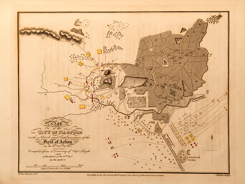 First edition of Journal of a Route across India through Egypt by George Fitzclarence, containing 12 plates.