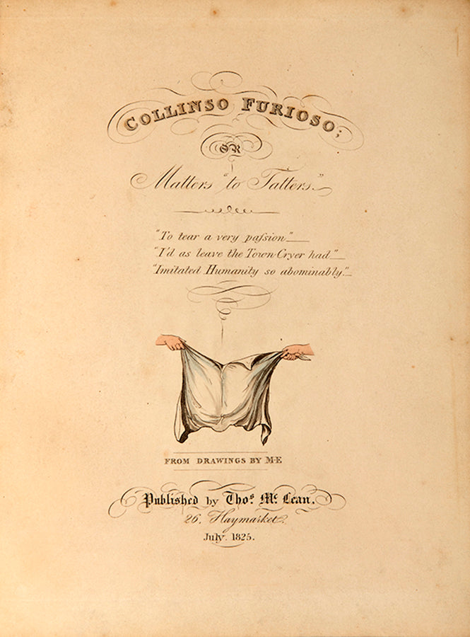 First edition of Collinso Furioso by Mary Egerton, a sweet children's book with 14 hand-coloured aquatint plates.