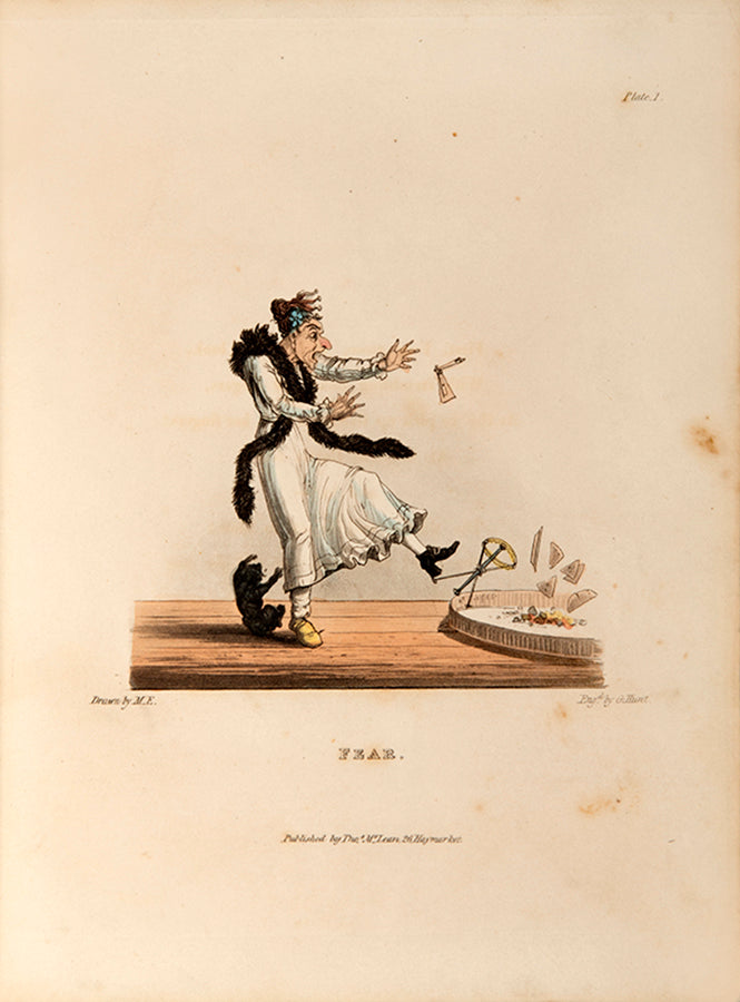 First edition of Collinso Furioso by Mary Egerton, a sweet children's book with 14 hand-coloured aquatint plates.
