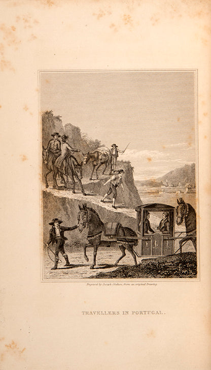 First edition of Portugal Illustrated by William Morgan Kinsey, containing 21 engraved views and 9 hand-coloured aquatint plates containing 36 costumes.