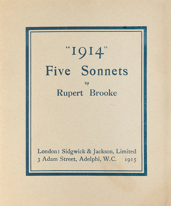 "1914" Five Sonnets.