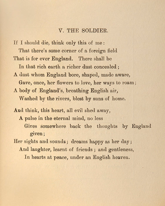 "1914" Five Sonnets.