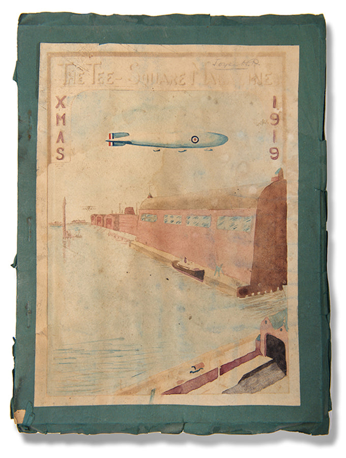 The 1918 and 1919 issues of Tee-Square magazine, created by staff of the Vickers Airship Drawing Office at Barrow-in-Furness to celebrate Christmas.