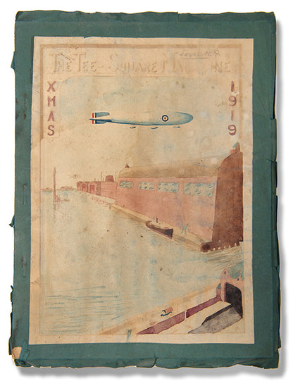 The 1918 and 1919 issues of Tee-Square magazine, created by staff of the Vickers Airship Drawing Office at Barrow-in-Furness to celebrate Christmas.