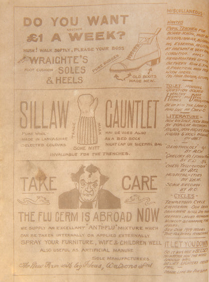 The 1918 and 1919 issues of Tee-Square magazine, created by staff of the Vickers Airship Drawing Office at Barrow-in-Furness to celebrate Christmas.