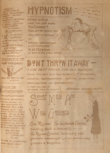 The 1918 and 1919 issues of Tee-Square magazine, created by staff of the Vickers Airship Drawing Office at Barrow-in-Furness to celebrate Christmas.