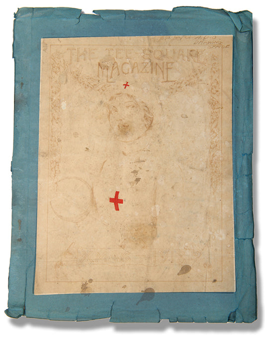 The 1918 and 1919 issues of Tee-Square magazine, created by staff of the Vickers Airship Drawing Office at Barrow-in-Furness to celebrate Christmas.