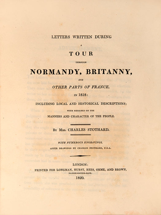 Letters Written During a Tour Through Normandy, Britanny, and other Parts of France, in 1818: