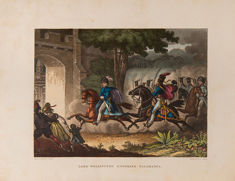 The second edition of The Wars of Wellington by William Combe, containing a tipped in letter written and signed by the Duke of Wellington.