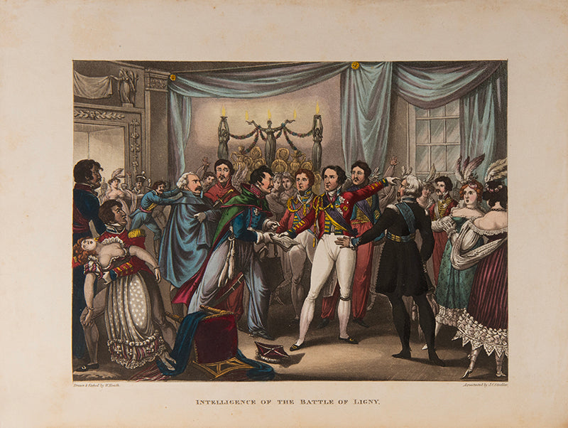The second edition of The Wars of Wellington by William Combe, containing a tipped in letter written and signed by the Duke of Wellington.