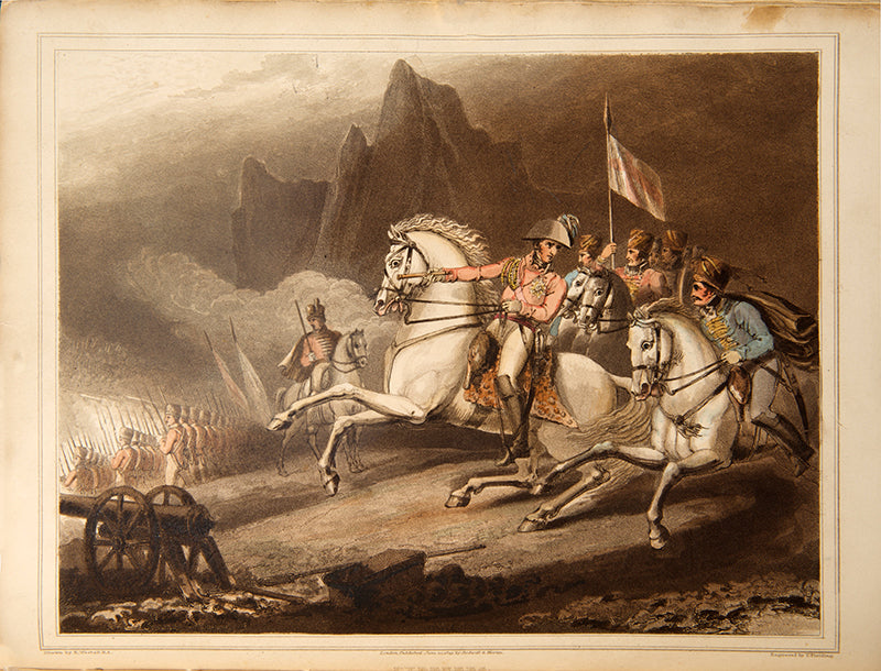 First edition of The Victories of the Duke of Wellington, London illustrated by Robert Westall, with 12 hand-coloured aquatint plates depicting Wellington's famous victories.