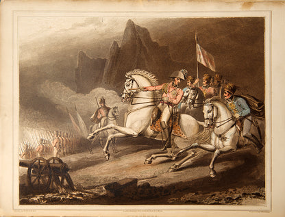 First edition of The Victories of the Duke of Wellington, London illustrated by Robert Westall, with 12 hand-coloured aquatint plates depicting Wellington's famous victories.