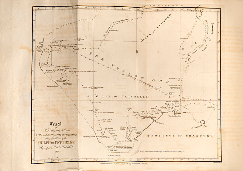 First edition of Account of a Voyage of Discovery to the West Coast of Corea by Basil Hall, important as one of the first works by a European describing China.