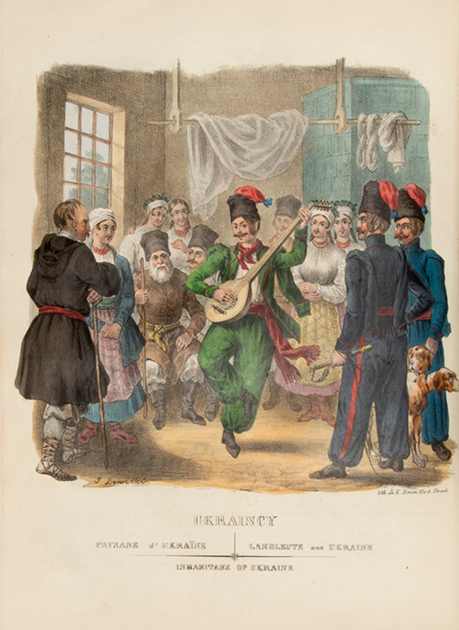 First edition of Les Costumes du Peuple Polonais by Leon Zienkowicz, with 39 hand-coloured plates showing the costumes of Poland.