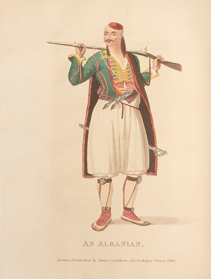 First edition of A Journey through Albania by John Cam Hobhouse, with 17 hand-coloured aquatints of Athens and the Ottoman Empire.