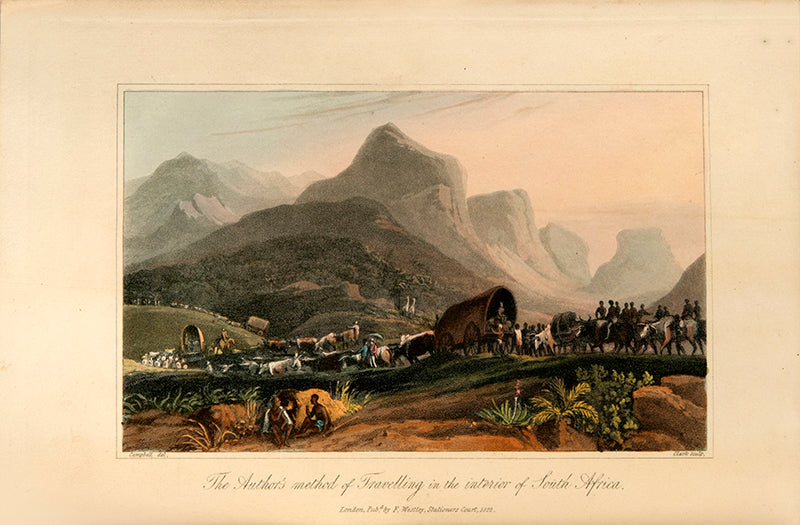 First edition of Travels in South Africa by John Campbell, one of the most notable early account of South Africa, with 12 hand-coloured aquatint plates.